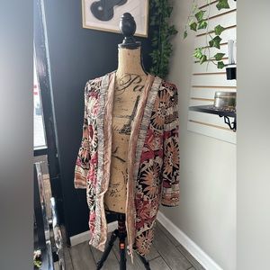 Lady Carol • Aztec/Floral Print Cardigan • L